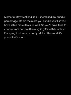 Memorial Day weekend sale! Let’s shop